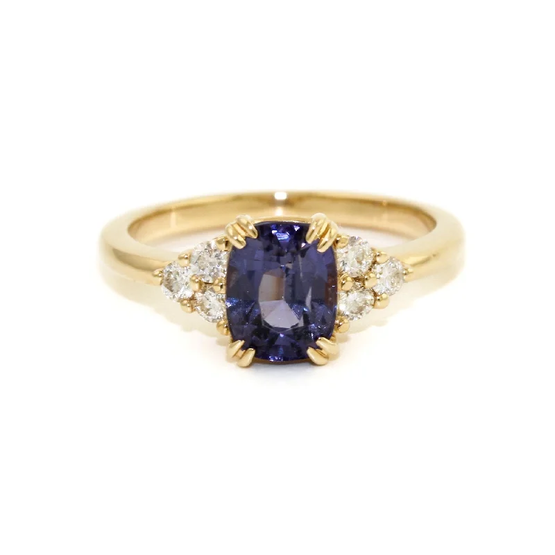 Lavender Spinel x Diamond 14 KT Engagement Ring