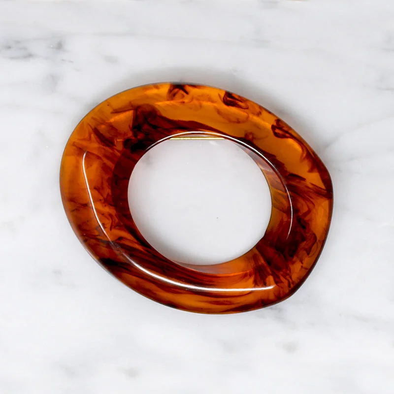 Chunky Modernist Sculptural Lucite Brooch