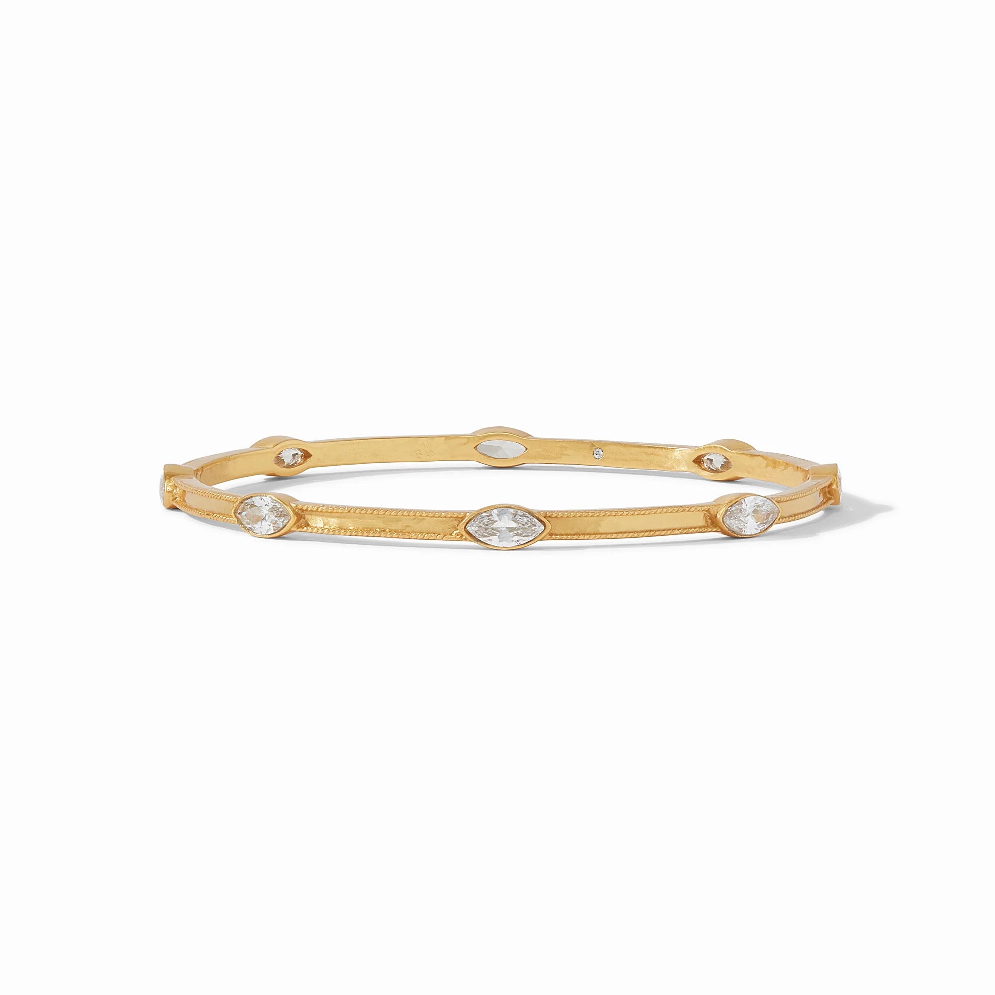 Julie Vos Monaco Bangle Bracelet with CZs Medium