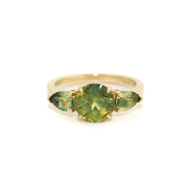 Chartreuse Sapphire Engagement Ring by Kingdom