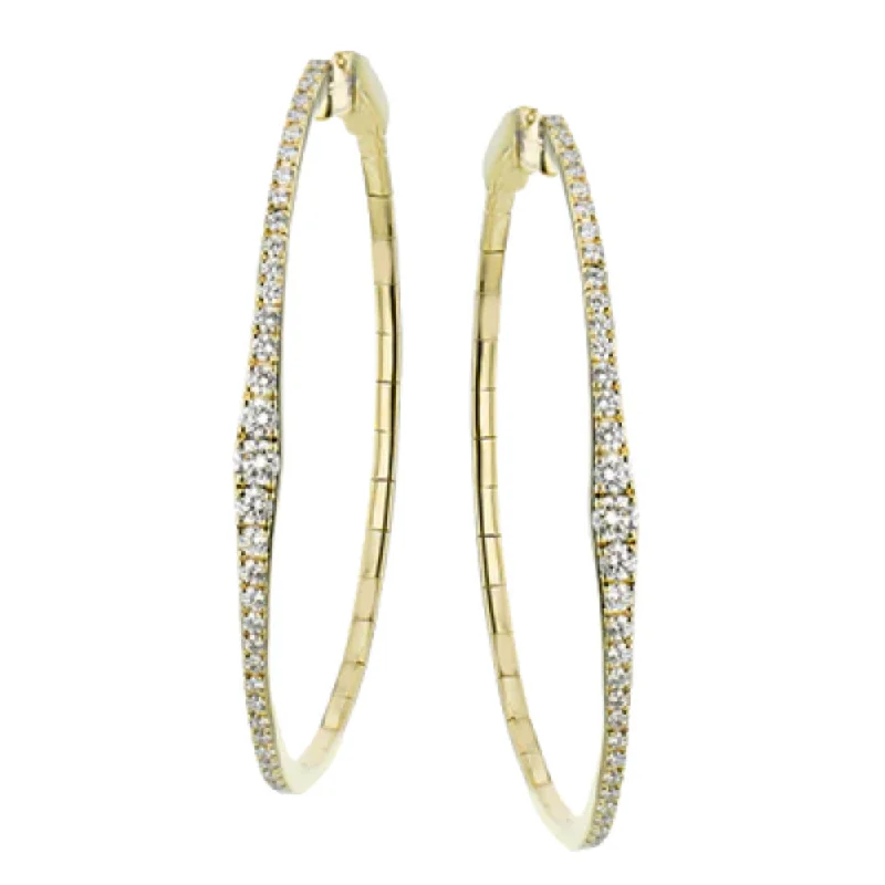 Simon G. 18k Diamond Hoop Earrings