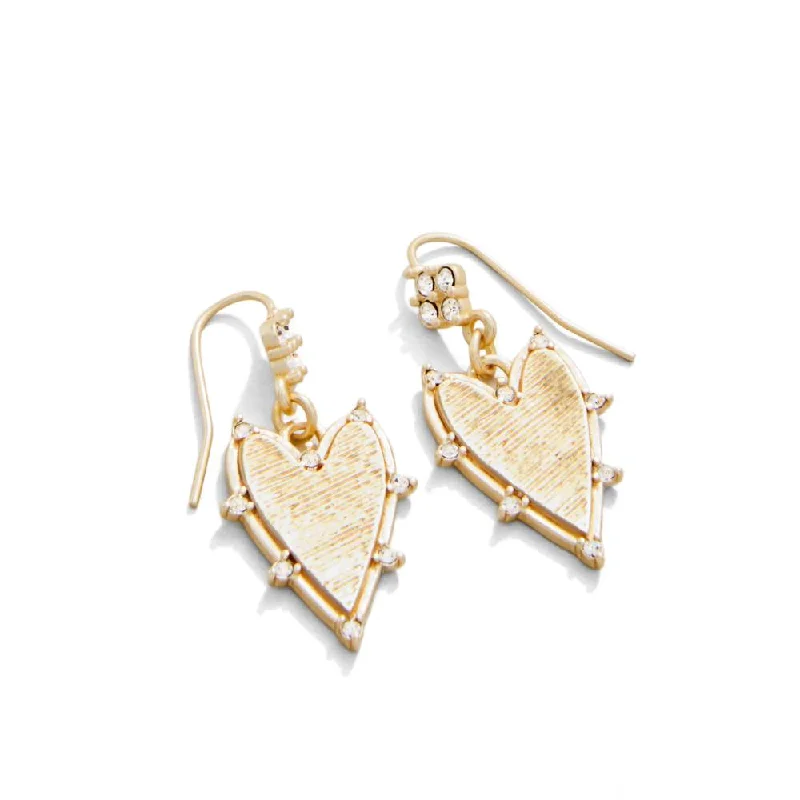 Spartina Noble Heart Earrings Crystal