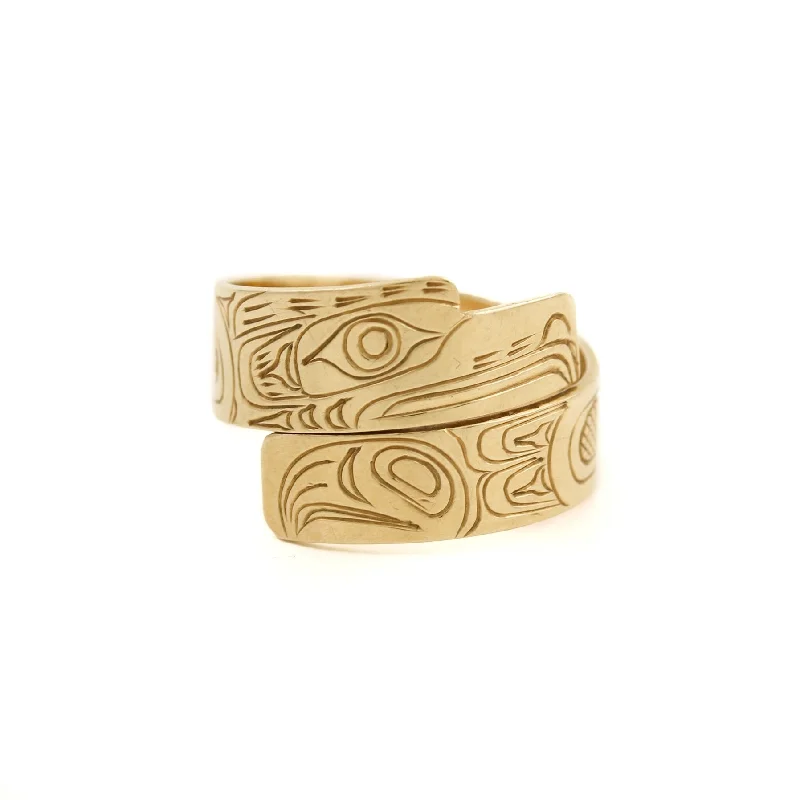 West Coast Motif Wrap Band x 14k Gold 8