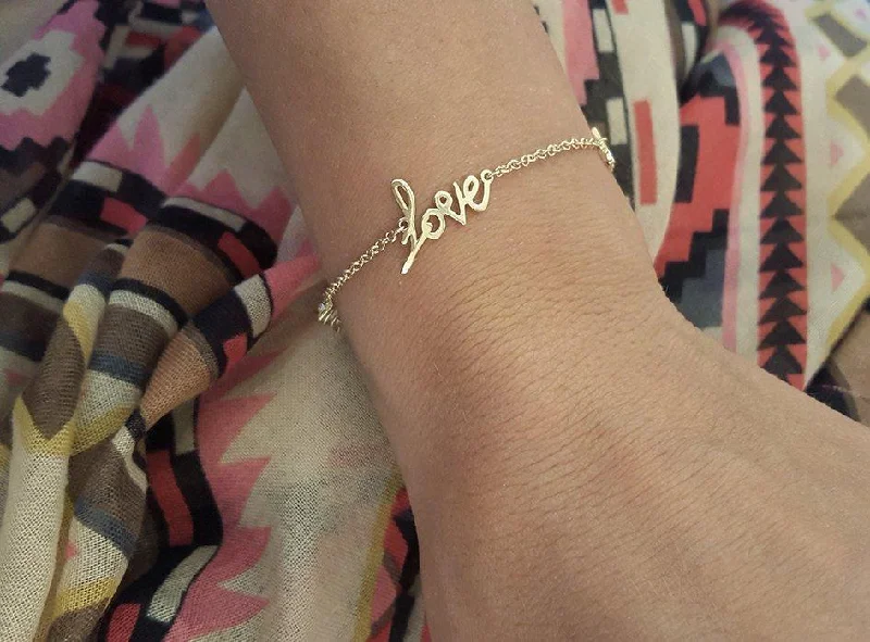 Mom Bracelet, Gold Nameplate Bracelet