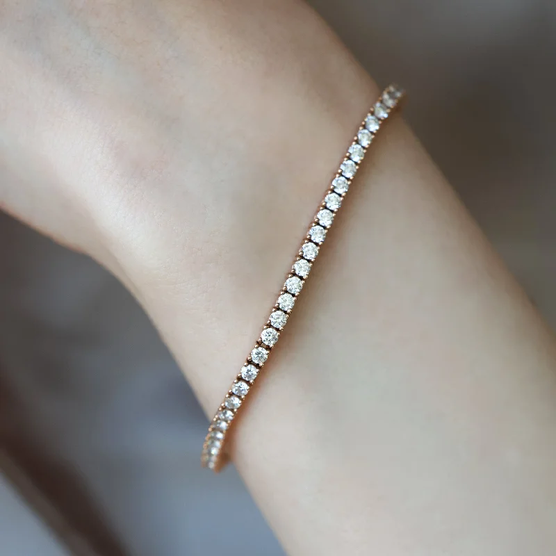 Diamond Tennis Bracelet 18K Rose Gold