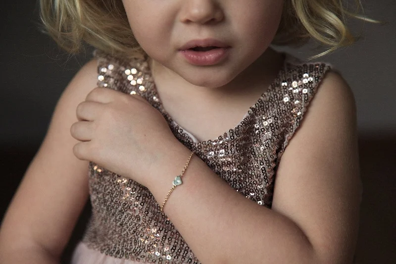 Girls' Gold Bracelet for Baptism or Gift