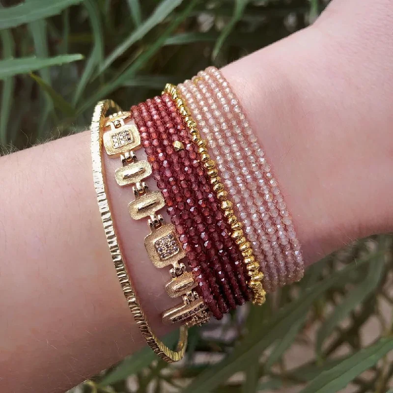 Red Garnet Wrap Bracelet