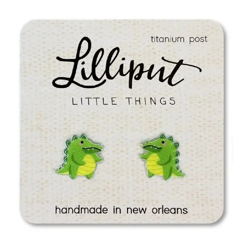 Lilliput Little Things Alligator Earrings